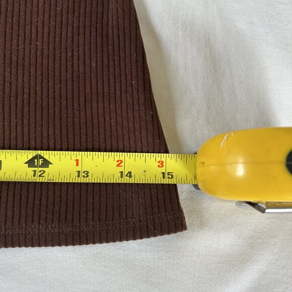 Reformation Women's Medium Brown Ribbed Knit Tank Top - Picture 6 of 11